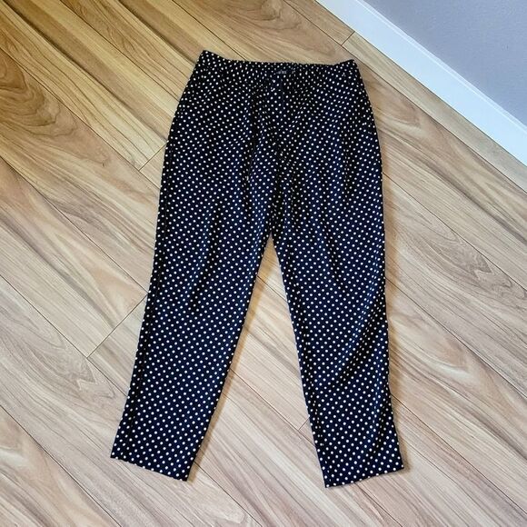 Lauren Ralph Lauren Ogin Pull On Elastic Waist Skinny Dress Pants in Polka Dot - Picture 2 of 12